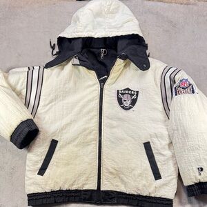 Rare Vintage 90’s Reversible Oakland Raiders Pro Player Jacket Size Large
